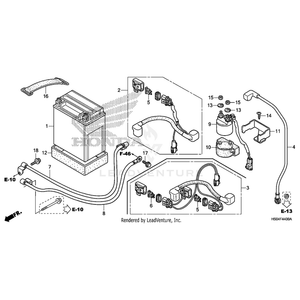 Band B2, Battery (120Mm) by Honda 95012-13001 OEM Hardware 95012-13001 Off Road Express Peach St