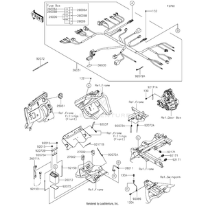 Band,Battery by Kawasaki 92072-7507 OEM Hardware 92072-7507 Off Road Express Peach St