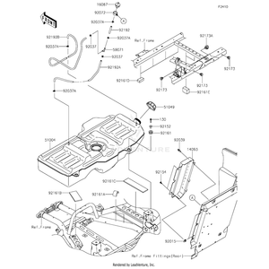 Band by Kawasaki 92072-0852 OEM Hardware 92072-0852 Off Road Express Peach St