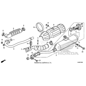 Band, Heat Protector by Honda 18326-HN2-000 OEM Hardware 18326-HN2-000 Off Road Express Peach St