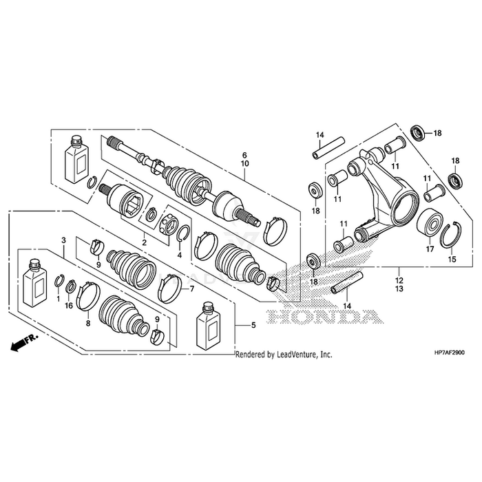 Band, Inboard Boot by Honda