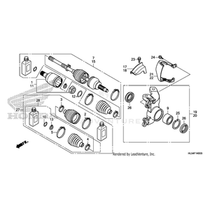 Band, Inboard Boot by Honda 44228-HL3-A01 OEM Hardware 44228-HL3-A01 Off Road Express Peach St