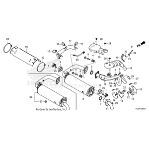 Band, Muffler Cover (146-197) by Honda 18330-HL6-A00 OEM Hardware 18330-HL6-A00 Off Road Express Peach St