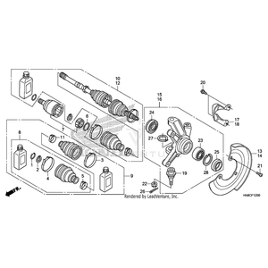 Band, Shaft Boot by Honda 44318-SJ7-003 OEM Hardware 44318-SJ7-003 Off Road Express Drop Ship