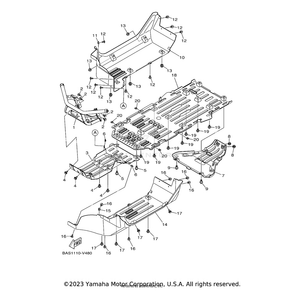 Bar, Carry Front by Yamaha BAS-F845N-00-00 OEM Hardware BAS-F845N-00-00 Off Road Express