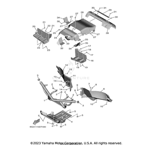 Bar, Carry Front by Yamaha BG4-F845N-11-00 OEM Hardware BG4-F845N-11-00 Off Road Express