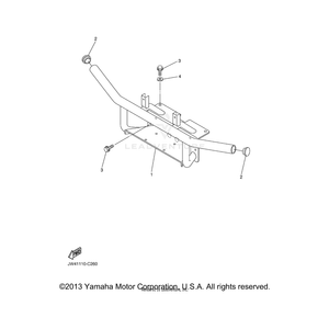 Bar, Carry Front by Yamaha JW4-F845N-00-00 OEM Hardware JW4-F845N-00-00 No Longer Available