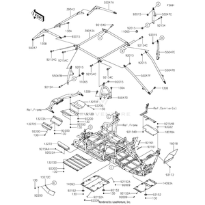 Bar-Comp,B-Pillar,Lh,T.Black by Kawasaki 55047-0401-388 OEM Hardware 55047-0401-388 Off Road Express Drop Ship