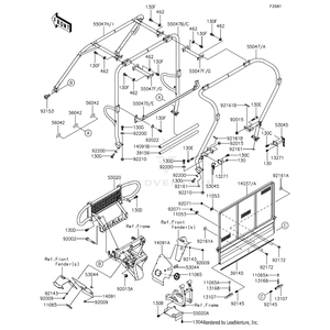 Bar-Comp,Cnt,T.Black by Kawasaki 55047-0331-388 OEM Hardware 55047-0331-388 Off Road Express Drop Ship