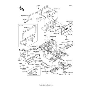 Bar-Comp,Front,T.M.Gray by Kawasaki 55047-0006-16Y OEM Hardware 55047-0006-16Y Off Road Express Drop Ship