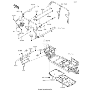 Bar-Comp,Lh,T.Black by Kawasaki 55047-0042-388 OEM Hardware 55047-0042-388 Off Road Express Drop Ship