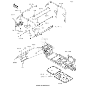 Bar-Comp,Lh,T.Black by Kawasaki 55047-0361-388 OEM Hardware 55047-0361-388 Off Road Express Drop Ship