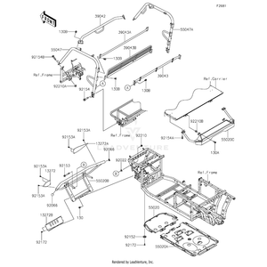 Bar-Comp,Lh,T.Black by Kawasaki 55047-0374-388 OEM Hardware 55047-0374-388 Off Road Express Drop Ship