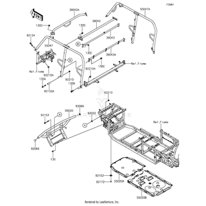 Bar-Comp,Rh,T.Black by Kawasaki 55047-0043-388 OEM Hardware 55047-0043-388 Off Road Express Drop Ship