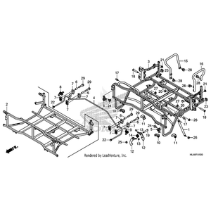 Bar, Left Rear Torso by Honda 81690-HL4-F00 OEM Hardware 81690-HL4-F00 Off Road Express Peach St