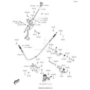 Bar,Shift by Kawasaki 16149-Y001 OEM Hardware 16149-Y001 Off Road Express Drop Ship