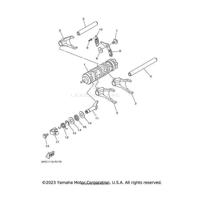 Bar, Shift Fork Guide 1 by Yamaha