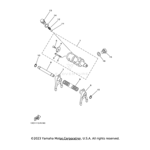 Bar, Shift Fork Guide 1 by Yamaha 5B4-18531-00-00 OEM Hardware 5B4-18531-00-00 Off Road Express