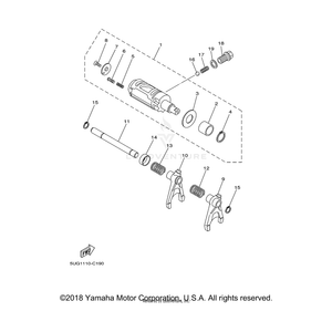 Bar, Shift Fork Guide 1 by Yamaha 5KM-18531-01-00 OEM Hardware 5KM-18531-01-00 Off Road Express