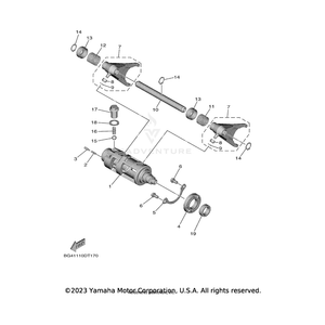 Bar, Shift Fork Guide 1 by Yamaha BG4-18531-00-00 OEM Hardware BG4-18531-00-00 Off Road Express