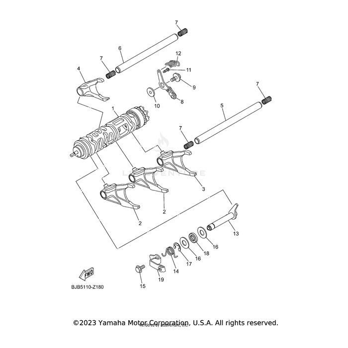 Bar, Shift Fork Guide 2 by Yamaha