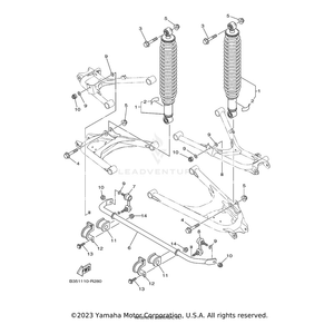 Bar, Stabilizer by Yamaha 2MB-G7491-00-00 OEM Hardware 2MB-G7491-00-00 Off Road Express