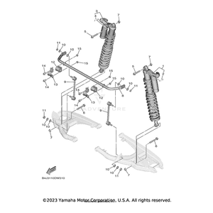 Bar, Stabilizer by Yamaha B4J-G7491-00-00 OEM Hardware B4J-G7491-00-00 Off Road Express