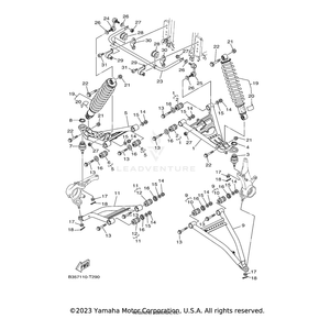 Bar, Stabilizer Front by Yamaha B3D-F386E-00-00 OEM Hardware B3D-F386E-00-00 Off Road Express