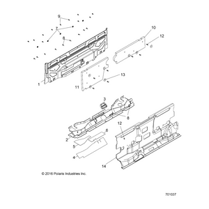 Barrier-Foam,Floor,Rear,Lh by Polaris 5814255 OEM Hardware P5814255 Off Road Express