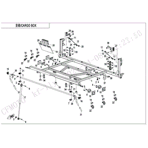 Base Frame Black by CF Moto 5HYV-221000-1C00 OEM Hardware 5HYV-221000-1C00 Northstar Polaris