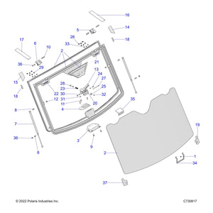 Base-Handle,Wndsld,To,Zs by Polaris 5454734 OEM Hardware P5454734 Off Road Express