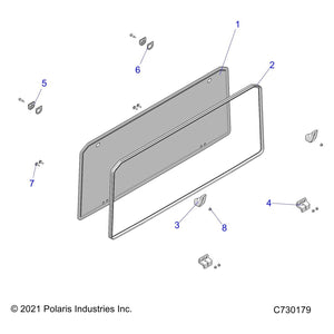 Base-L&Amp;R,Wshld,Rear,Gt by Polaris 5451486 OEM Hardware P5451486 Off Road Express