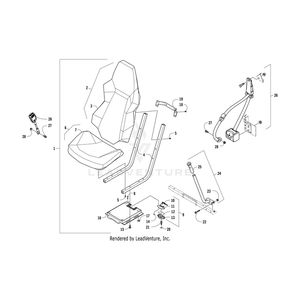 Base, Seat - Black/Green By Arctic Cat 5506-599 OEM Hardware 5506-599 Off Road Express Drop Ship