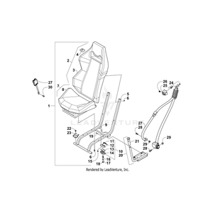 Base, Seat Blk/Blue By Arctic Cat 5506-430 OEM Hardware 5506-430 Off Road Express Drop Ship