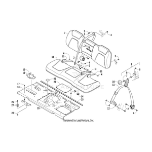 Base, Seat By Arctic Cat 2416-457 OEM Hardware 2416-457 Off Road Express Drop Ship