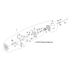 Basic Clutch Assembly, Narrow by Polaris 1322965 OEM Hardware P1322965 Off Road Express Drop Ship