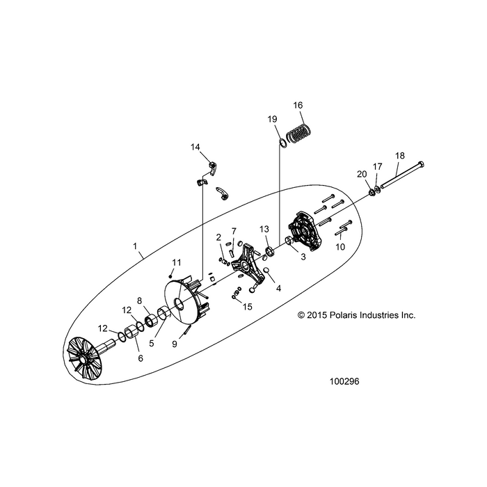 Basic Drive Clutch Assembly by Polaris