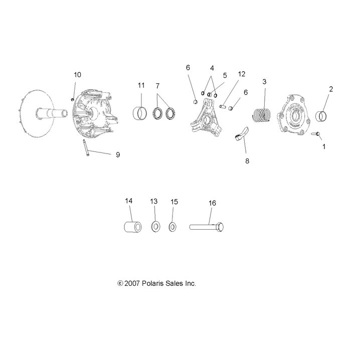 Basic Drive Clutch Assembly, Na by Polaris