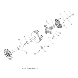 Basic Drive Clutch Bearing Asse by Polaris 1322772 OEM Hardware P1322772 Off Road Express Drop Ship