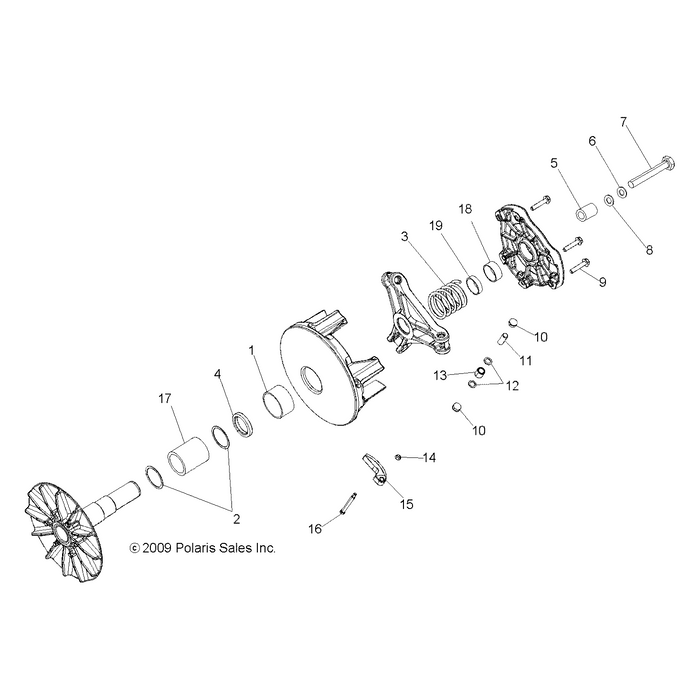 Basic Drive Clutch Bearing Asse by Polaris