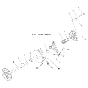 Basic Drive Clutch Bearing Asse by Polaris 1322996 OEM Hardware P1322996 Off Road Express Drop Ship