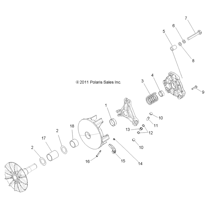 Basic Drive Clutch Bearing Asse by Polaris