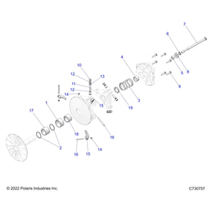 Basic Drive Clutch Bearing Asse by Polaris 1323255 OEM Hardware P1323255 Off Road Express Drop Ship