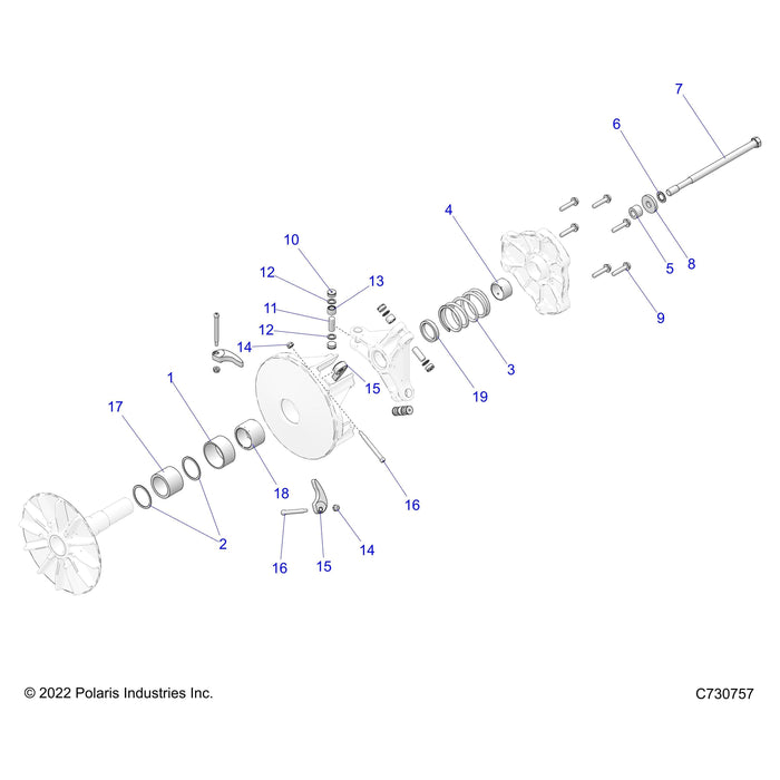 Basic Drive Clutch Bearing Asse by Polaris