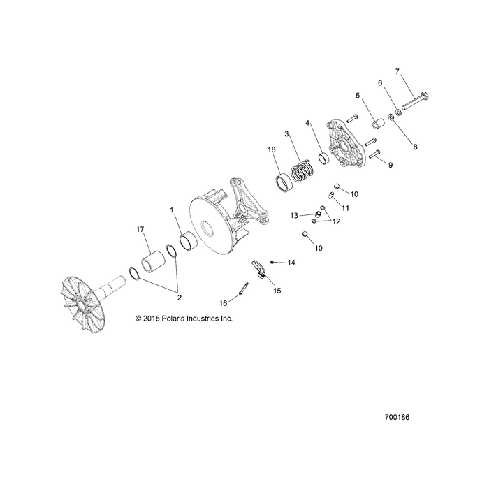 Basic Drive Clutch Bearing Asse by Polaris