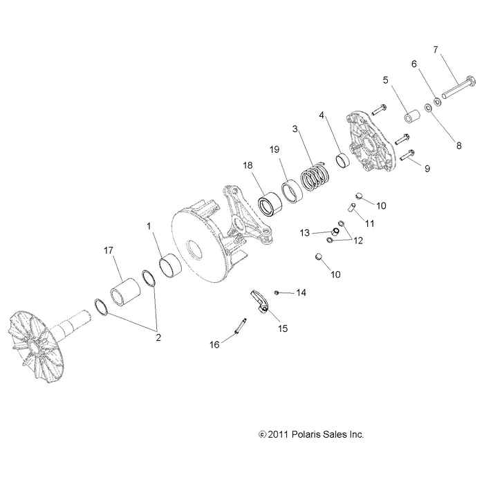 Basic Ebs Drive Ctch Assembly by Polaris