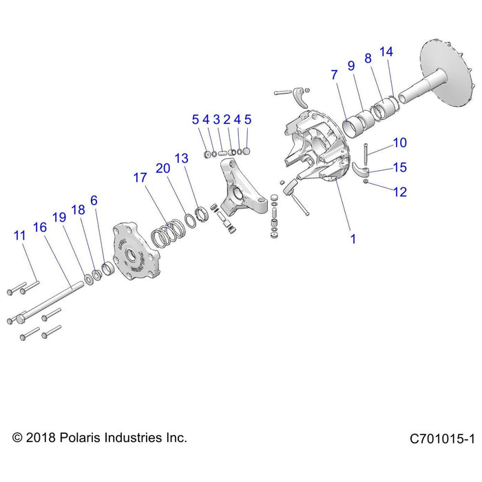 Basic Ebs Drive Ctch Assembly by Polaris