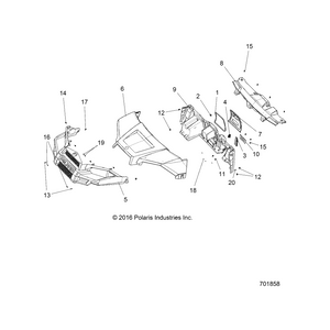 Basic Hood, Avalanche Gray by Polaris 5451006-453 OEM Hardware P5451006-453 Off Road Express Drop Ship