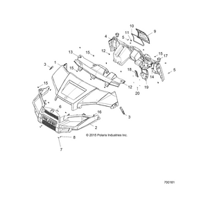 Basic Hood by Polaris 5451347-402 OEM Hardware P5451347-402 Off Road Express Drop Ship