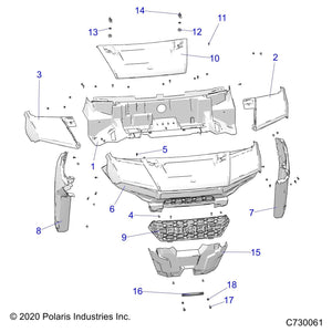 Basic Hood by Polaris 5455125-342 OEM Hardware P5455125-342 Off Road Express